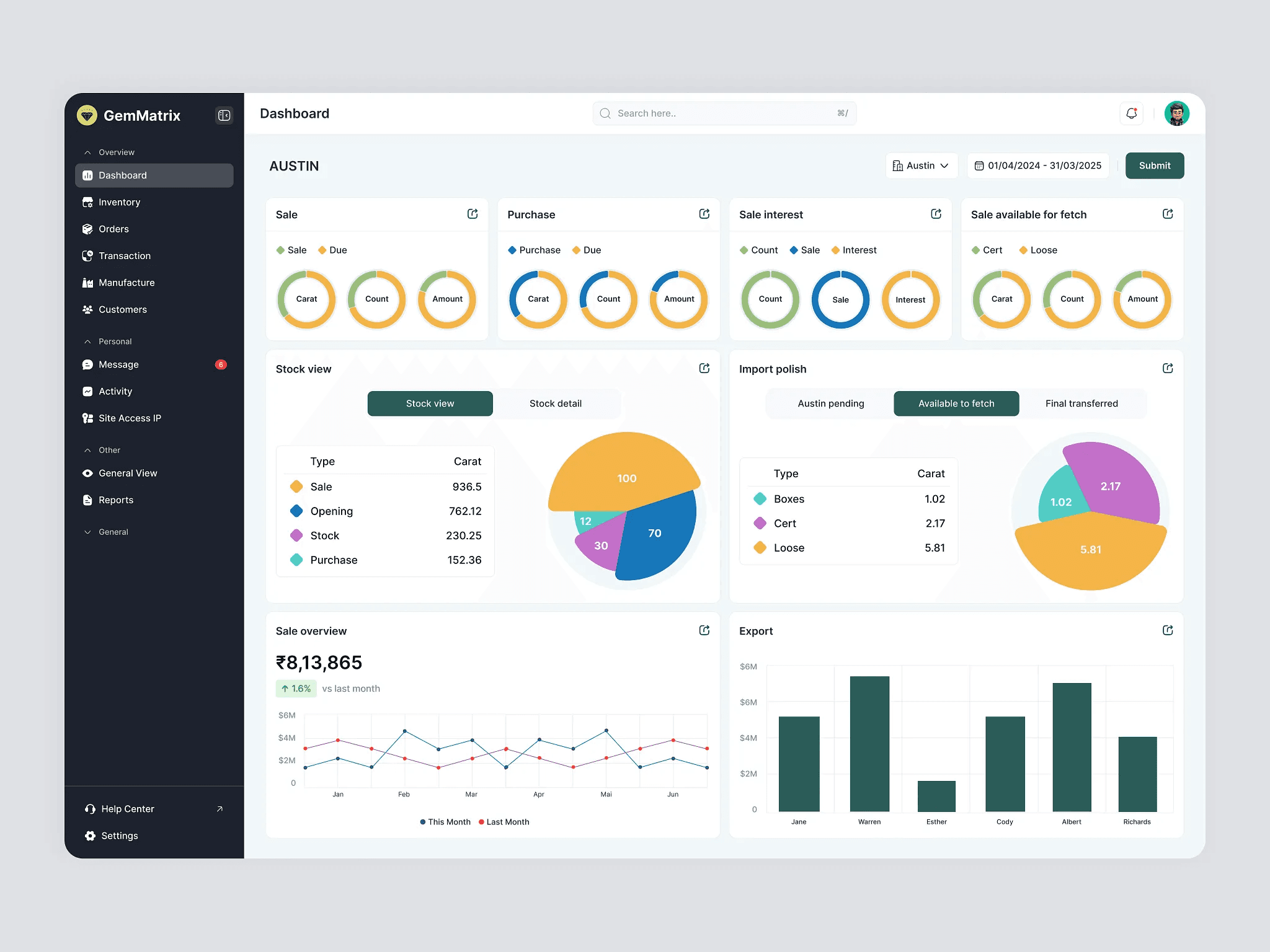 Cloud ERP System interface preview