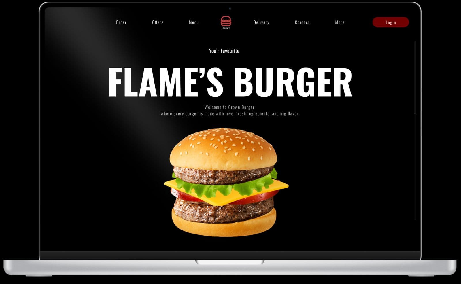 Burger Shop App UI Kit interface preview